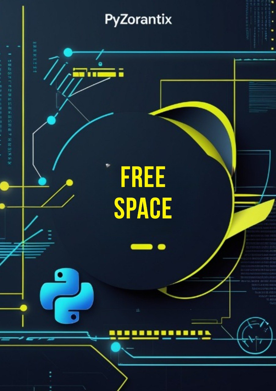 PyZorantix free space graphic with Python logo on a dark background